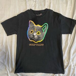 Golf Wang Black Graphic Tee with Red Accents